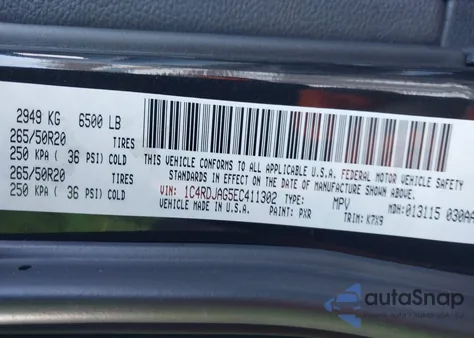 2014 Dodge Durango Sxt from USA, damaged, VIN 1C4RDJAG5EC411302